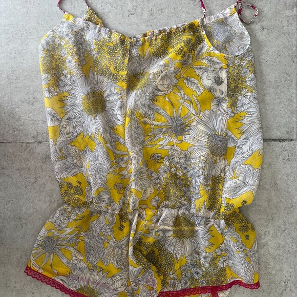 Liberty of London Target Women S Chiffon Floral Romper Chemise Lingerie Sheer - Picture 4 of 6